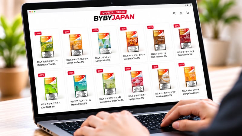 BYBYJAPAN Online Shopping Laptop Scene