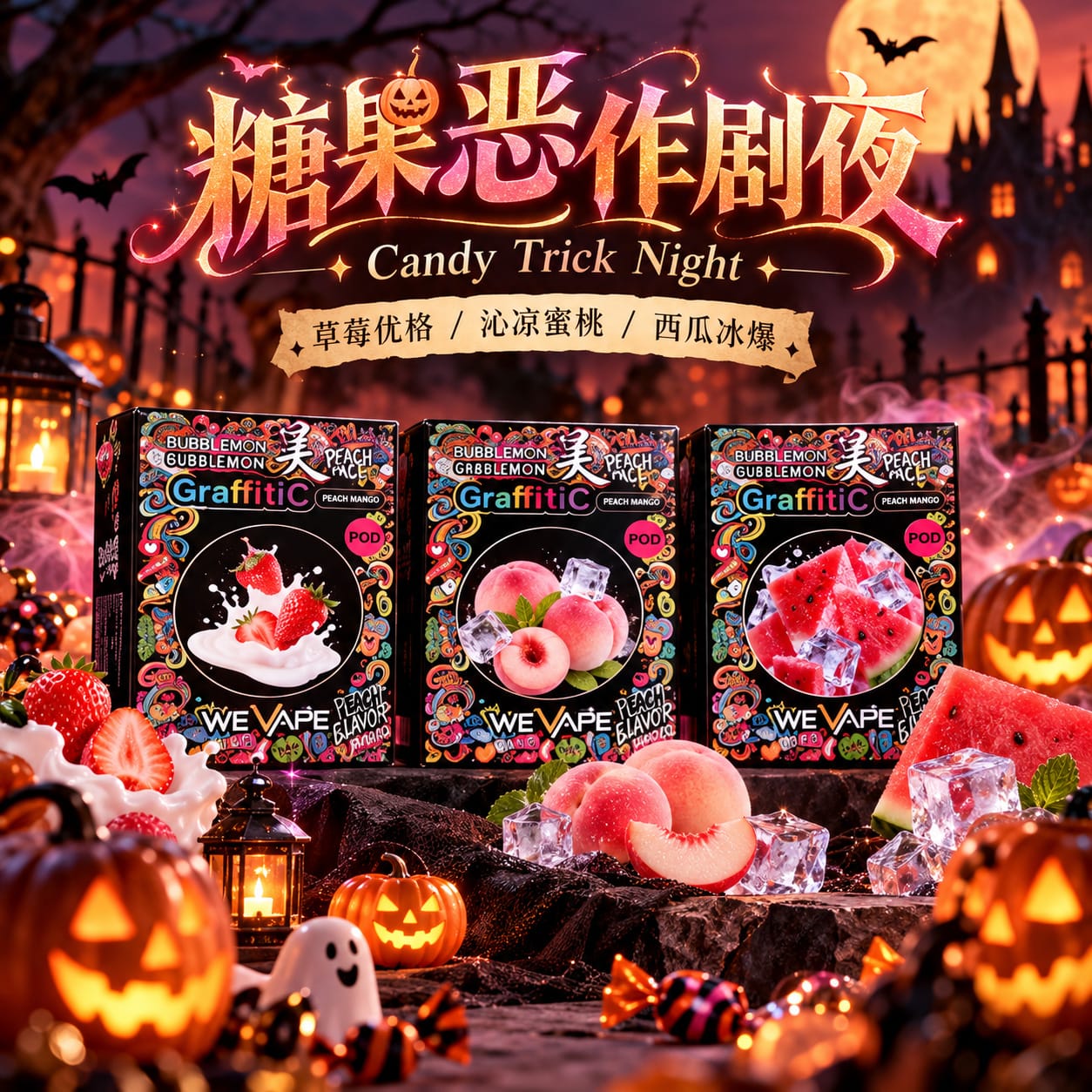 【HALLOWEEN AFTER DARK】BUBBLEMON|ハロウィンお菓子のいたずらナイトセット 1 【HALLOWEEN AFTER DARK】BUBBLEMON|ハロウィンお菓子のいたずらナイトセット